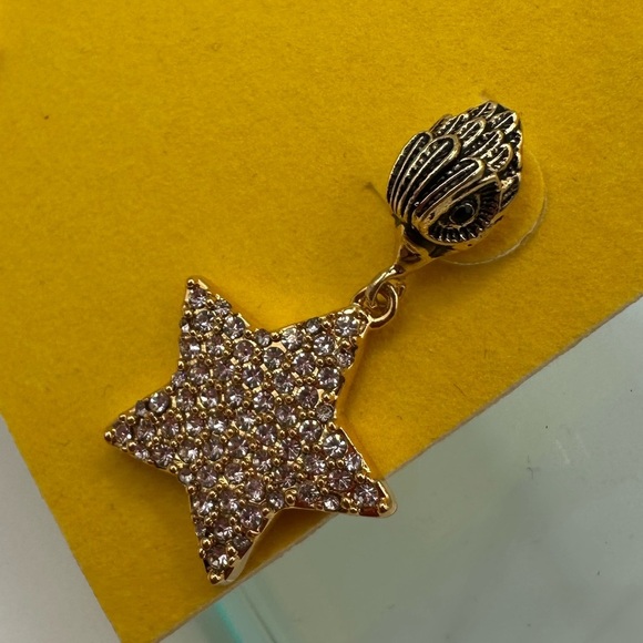 Kurt Geiger Star Moon Eagle Head earrings and Dust Bag NWT - Picture 6 of 8